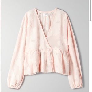 Aritzia peplum blouse